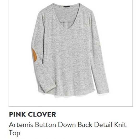 Pink Clover MEDIUM Artemis Button Down Back Detail Knit Top - Stitch Fix Elbow - Picture 2 of 9
